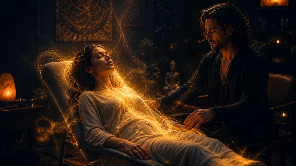 Sesión de hipnosis espiritual para explorar el espacio entre vidas con guías espirituales en Barcelona